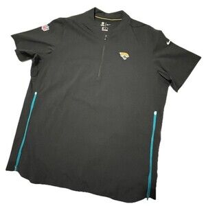 Jacksonville Jaguars Nike 1/4 Zip Pullover Short Sleeve Team Issued Size XL